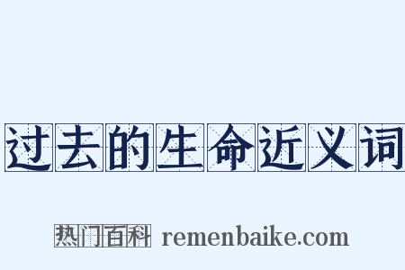 过去的生命近义词是什么意思的图片